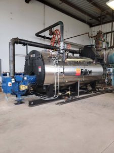 Commercial Boiler being Installed in Houston boiler room